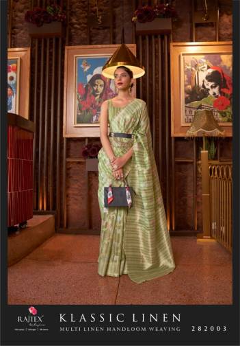 Klassic Linen By Rajtex Linen Partywear Saree Collection